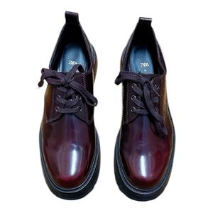 Zara chunky platform Derby shoes